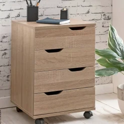 Rollcontainer braun Spanplatte B/H/T: ca. 40x60x40 cm