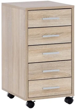 Rollcontainer braun Spanplatte B/H/T: ca. 33x63x63 cm