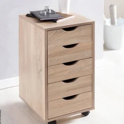 Rollcontainer braun Spanplatte B/H/T: ca. 33x64x38 cm