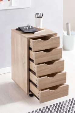 Rollcontainer braun Spanplatte B/H/T: ca. 33x64x38 cm