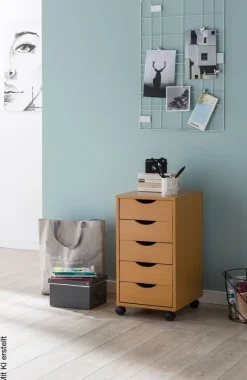 Rollcontainer braun Spanplatte B/H/T: ca. 33x64x38 cm