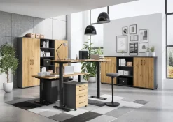 Rollcontainer 4251-564 Eiche Grand-Son Nachbildung Graphit B/H/T: ca. 42x61x49 cm