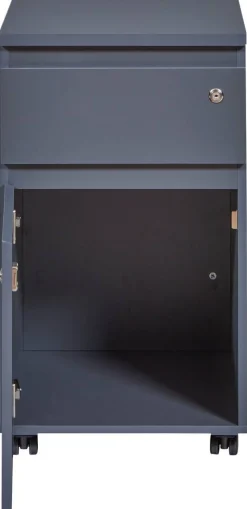 Rollcontainer FILE GUARD anthrazit beschichtet Nachbildung Holz B/H/L: ca. 51,3x76,9x44 cm