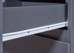 Rollcontainer FILE GUARD anthrazit beschichtet Nachbildung Holz B/H/L: ca. 51,3x76,9x44 cm
