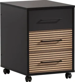 Rollcontainer Hank schwarz matt B/H/T: ca. 40,1x57x50 cm