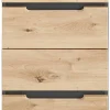 Rollcontainer Memphis Eiche Artisan Nachbildung anthrazit B/H/T: ca. 45x66x55 cm