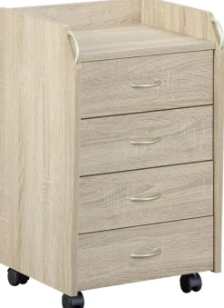 Rollcontainer Novi Eiche Sonoma Nachbildung B/H/T: ca. 40x65x36 cm