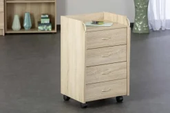 Rollcontainer Novi Eiche Sonoma Nachbildung B/H/T: ca. 40x65x36 cm