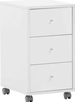 Rollcontainer Serie 400 perlweiß Optik B/H/T: ca. 32,6x59,7x39,1 cm