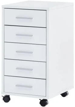 Rollcontainer weiß Spanplatte B/H/T: ca. 33x63x38 cm