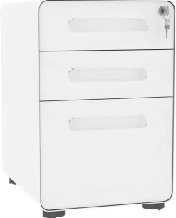 Rollcontainer 924-007WT weiß B/H/T: ca. 39x59x48 cm