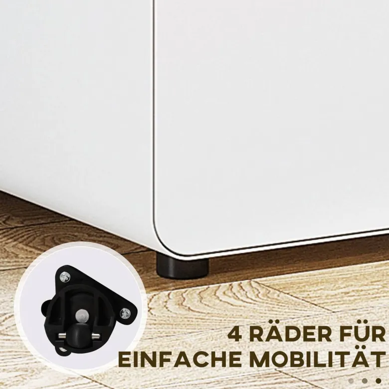 Rollcontainer 924-007WT weiß B/H/T: ca. 39x59x48 cm
