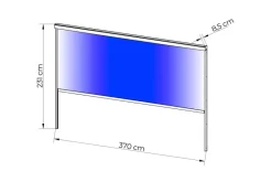 Rollo anthrazit Aluminium B/H/L: ca. 8,5x231,5x371 cm