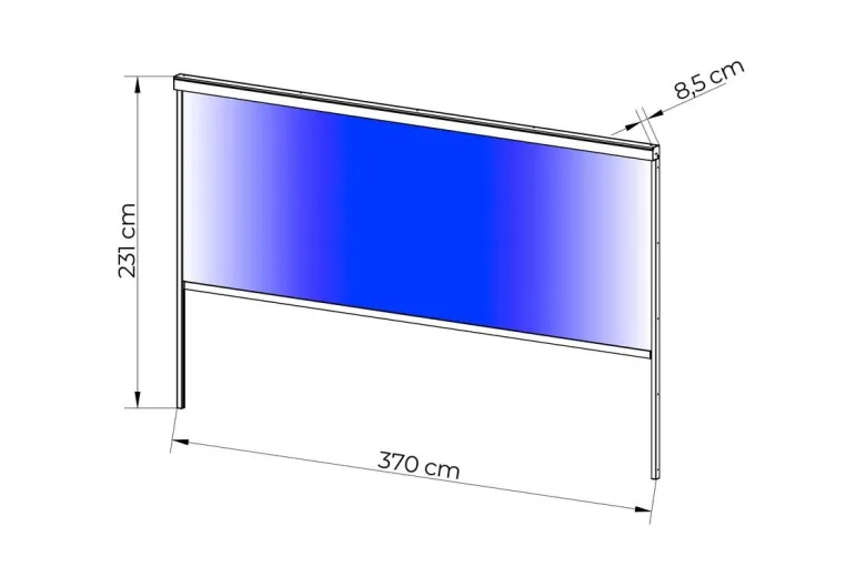 Rollo anthrazit Aluminium B/H/L: ca. 8,5x231,5x371 cm