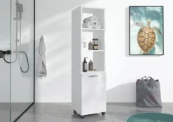 Rollregal Air weiß B/H/T: ca. 35x140x33 cm