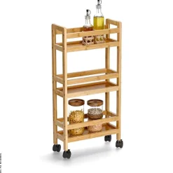 Rollwagen natur Bambus B/H/L: ca. 15x74x36 cm