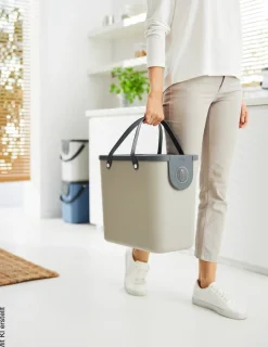 Rotho Abfalleimer ALBULA Cappuccino B/H/L: ca. 23,5x34x40 cm