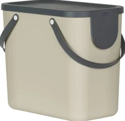 Rotho Abfalleimer ALBULA Cappuccino B/H/L: ca. 23,5x34x40 cm
