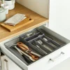 Rotho Besteckkasten DOMINO anthrazit Kunststoff B/H/L: ca. 34,1x5,1x39,7 cm
