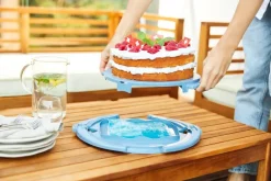 Rotho Tortenglocke COOL u. FRESH blau B/H/L: ca. 34x16x38 cm