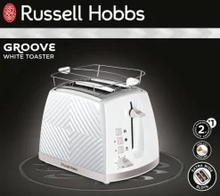 Russell Hobbs Toaster 26391-56 weiß Edelstahl Edelstahl B/H/T: ca. 37x22x18 cm