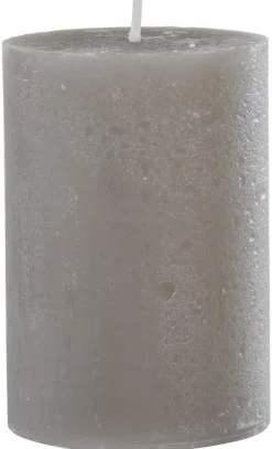 Rustic-Kerze grau B/H/L: ca. 6,8x10x6,8 cm