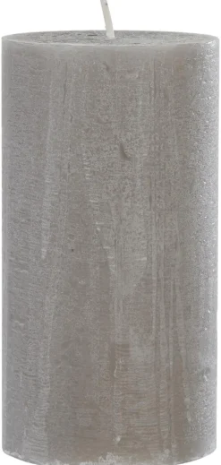 Rustic-Kerze grau B/H/L: ca. 6,8x13x6,8 cm