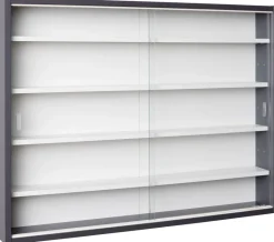 Sammelvitrine Collecty grau weiß B/H/T: ca. 80x9,5x60 cm