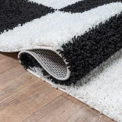 Sanat Hochflorteppich MILANO schwarz B/L: ca. 160x230 cm