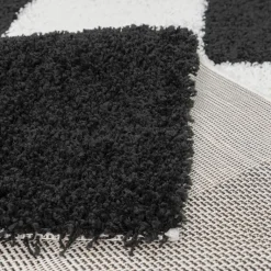 Sanat Hochflorteppich MILANO schwarz B/L: ca. 160x230 cm