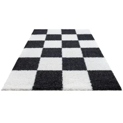Sanat Hochflorteppich MILANO schwarz B/L: ca. 160x230 cm
