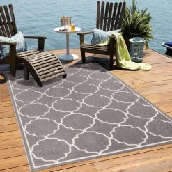 Sanat Outdoorteppich BERLIN hellgrau B/L: ca. 80x200 cm