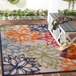 Sanat Outdoorteppich FLORAL bunt B/L: ca. 120x170 cm