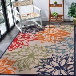 Sanat Outdoorteppich FLORAL bunt B/L: ca. 120x170 cm