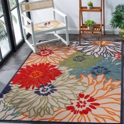 Sanat Outdoorteppich FLORAL bunt B/L: ca. 200x290 cm