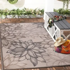 Sanat Outdoorteppich FLORAL creme B/L: ca. 200x290 cm
