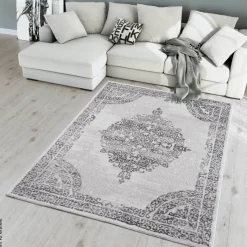 Sanat Teppich Evra hellgrau B/L: ca. 120x160 cm