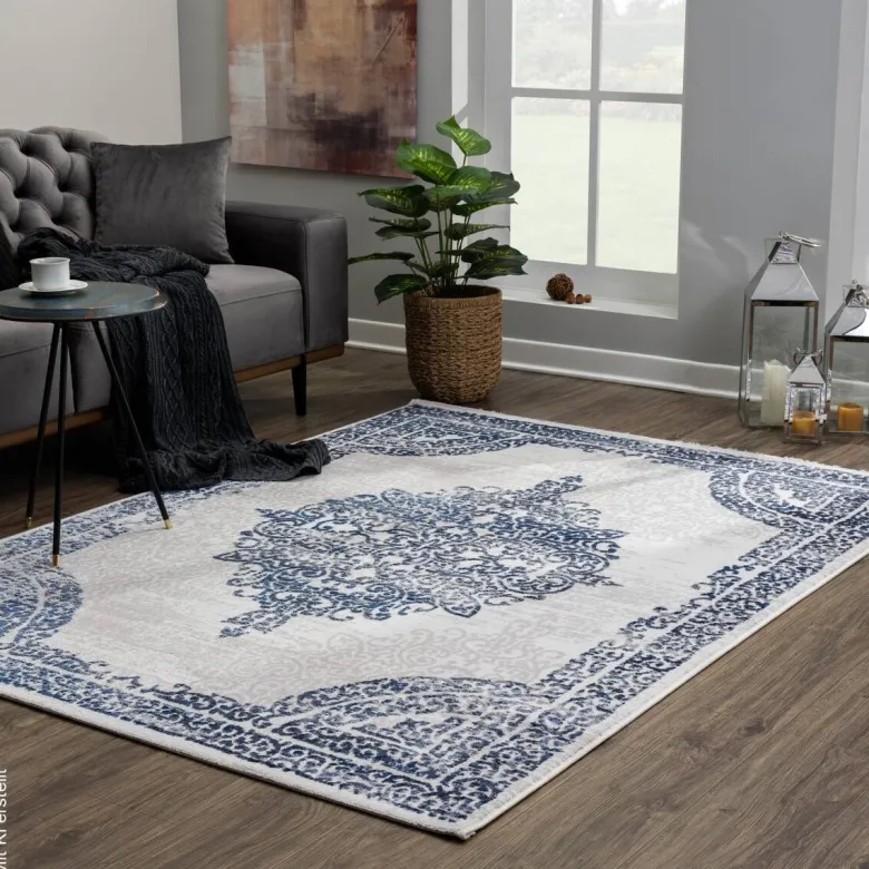 Sanat Teppich Evra hellgrau B/L: ca. 80x150 cm