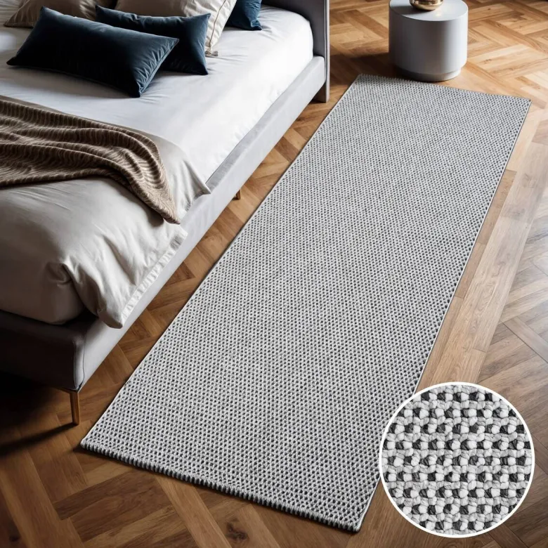 Sanat Teppich LORA PLUS grau B/L: ca. 80x200 cm