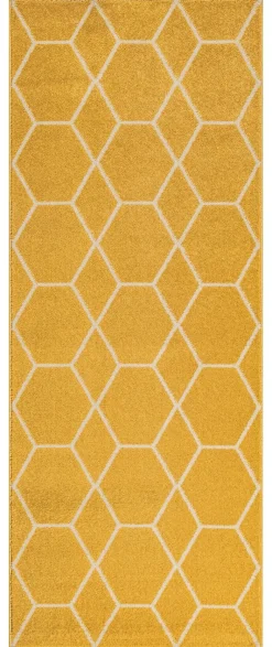 Sanat Teppich Trellis gelb B/L: ca. 80x200 cm