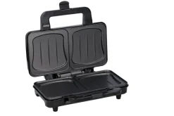 Sandwichtoaster silber schwarz B/H/L: ca. 12x26,5x31,5 cm
