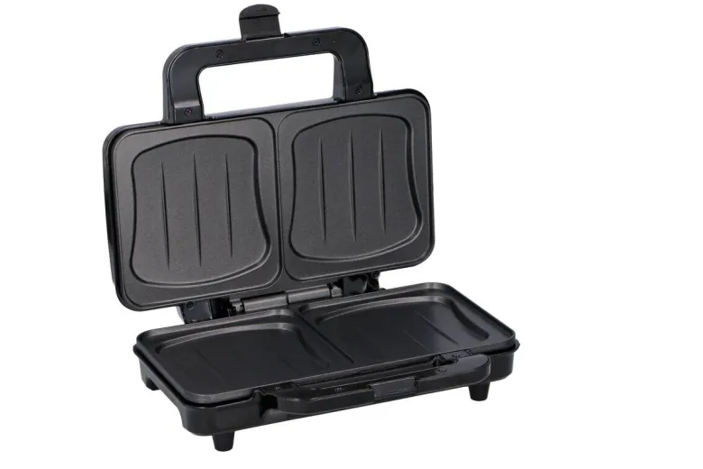 Sandwichtoaster silber schwarz B/H/L: ca. 12x26,5x31,5 cm