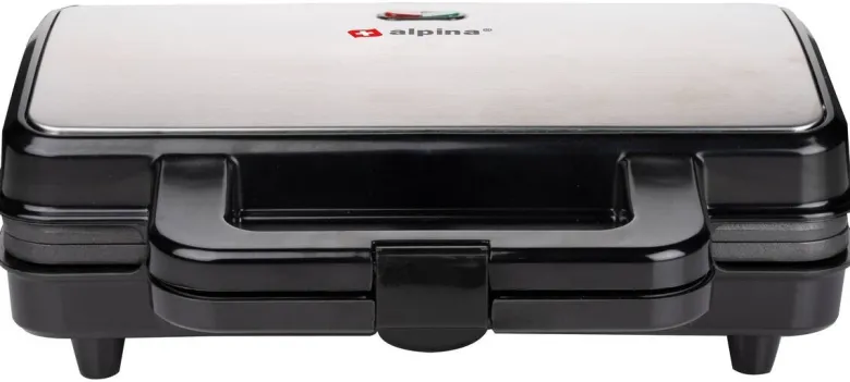 Sandwichtoaster silber schwarz B/H/L: ca. 12x26,5x31,5 cm