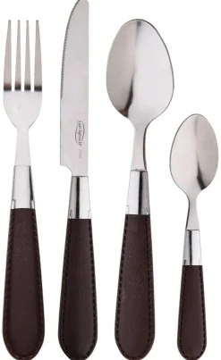 SAN IGNACIO Besteckset Brinny brown silber Edelstahl 24 tlg.