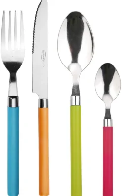 SAN IGNACIO Besteckset HAPPIE COLORS bunt Edelstahl 24 tlg.