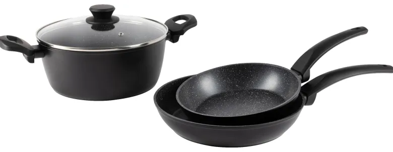 SAN IGNACIO Kochgeschirrset Tormes schwarz Aluminium 4 tlg.