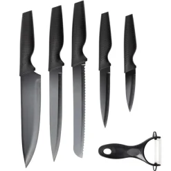 SAN IGNACIO Messerset WILLOW schwarz Edelstahl 6 tlg.