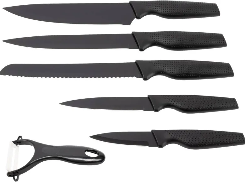 SAN IGNACIO Messerset WILLOW schwarz Edelstahl 6 tlg.