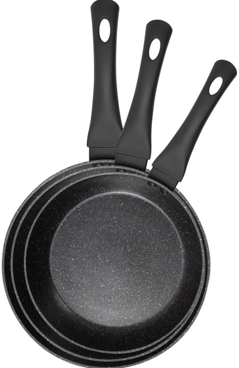 SAN IGNACIO Pfannenset CHERRY schwarz Aluminium 3 tlg.
