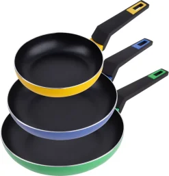 SAN IGNACIO Pfannenset COLORS multicolor Aluminium 3 tlg.